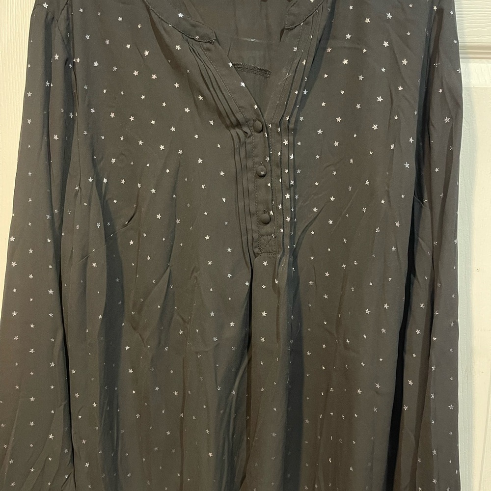 Black Star Pattern Blouse